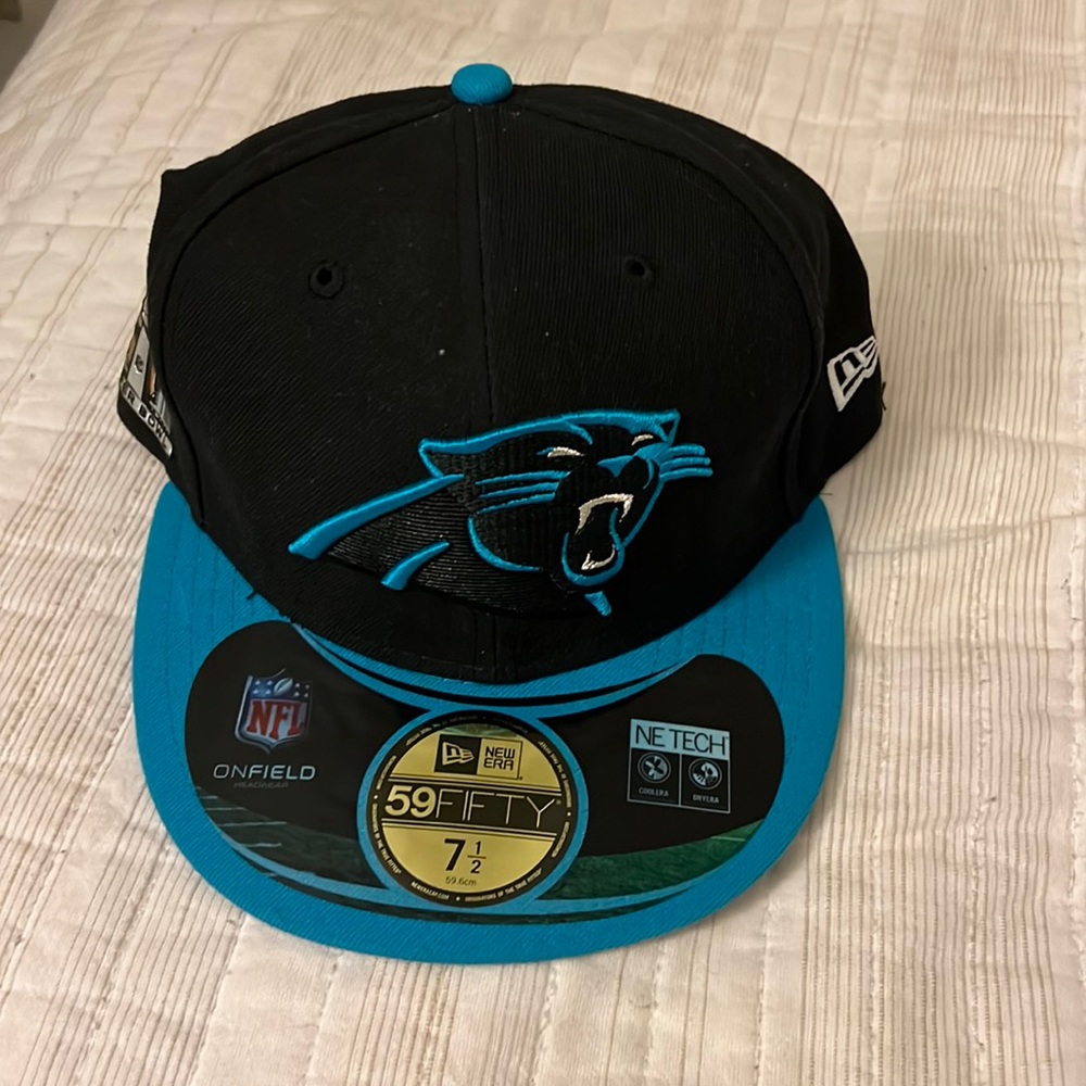 Carolina panthers new era 5950 fitted hat